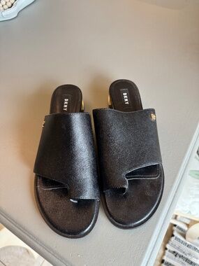 DKNY Black Open Toe Sandal